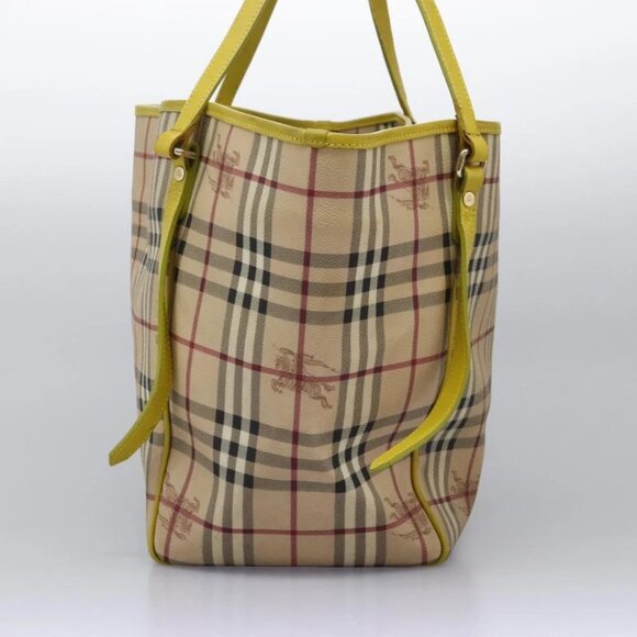 BURBERRY Nova Check Tote Bag PVC Beige Auth - Picture 9 of 15